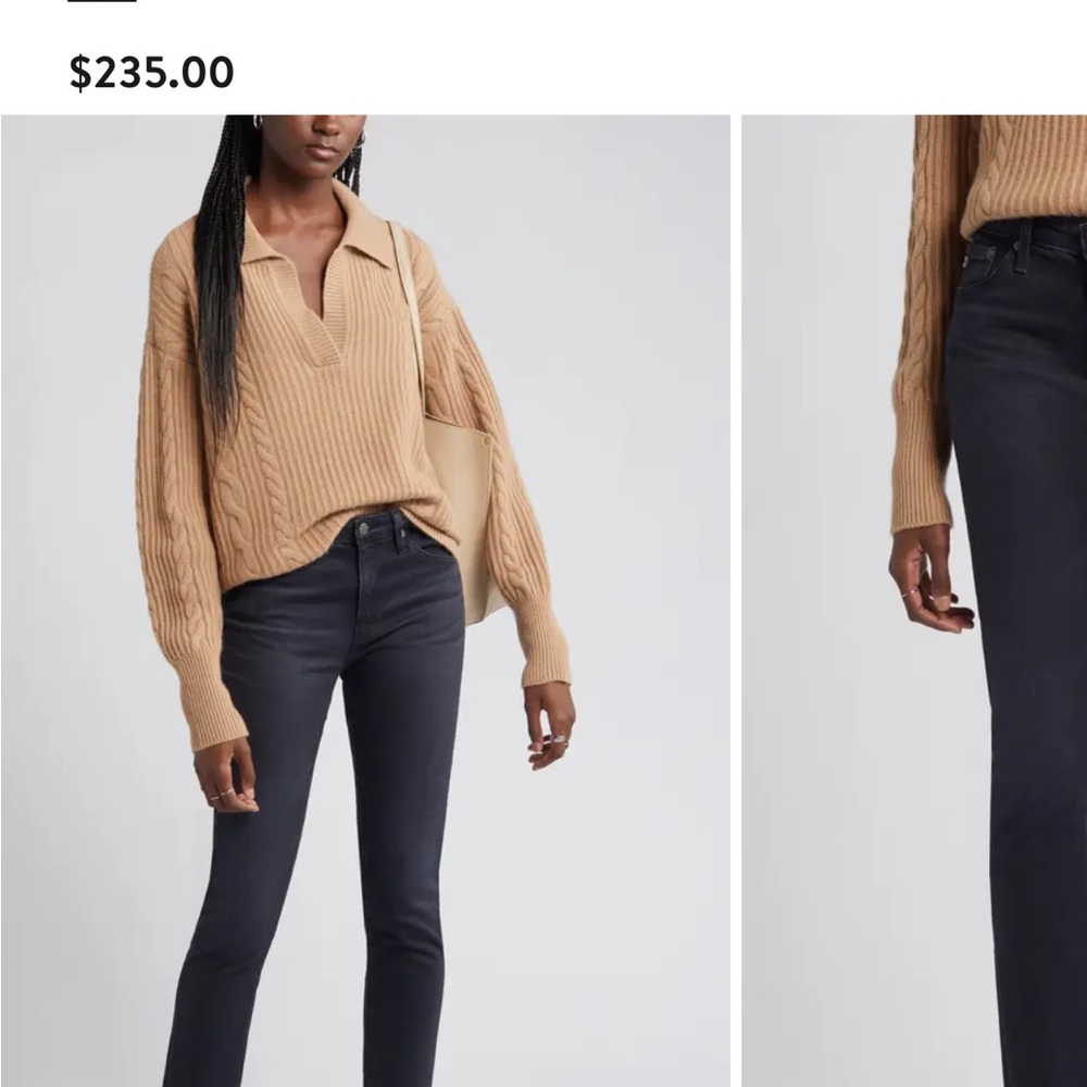 AG Prima Raw Hem Mid Rise Cigarette Jeans